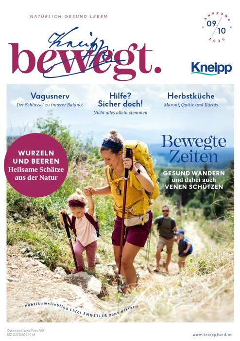 Titelseite kneipp.bewegt, September/Oktober 2026